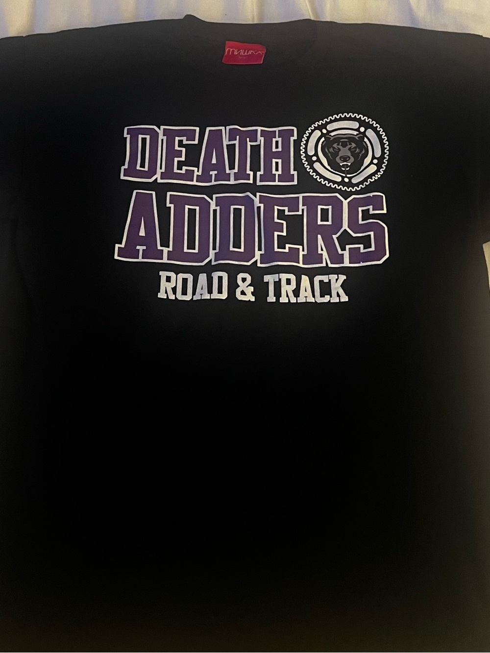 Rare Vintage Death and Adders Road & Track Black & Purple Tee Shirt 90’s Hip hop